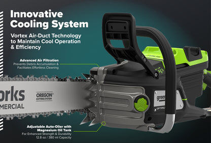 OPTIMUS 82V 5.0kw HOG Chainsaw Kit with CORE530 Battery & DP Charger | OCS800-C5DP