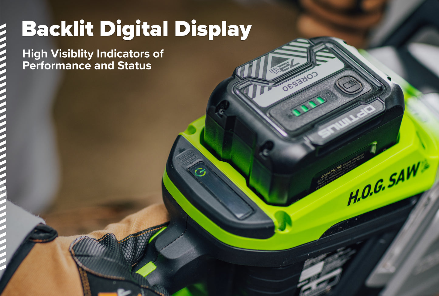 OPTIMUS 82V 5.0kw HOG Chainsaw Kit with CORE530 Battery & DP Charger | OCS800-C5DP