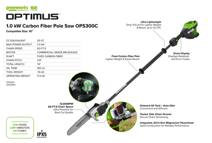 Optimus 82v Fixed Shaft Polesaw Kit | OPS300C