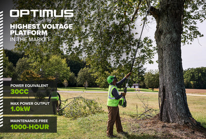 OPTIMUS 82V 10" Polesaw with Carbon Fiber Shaft  | OPS300T