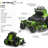 OptimusZ Series 9 52" Stand-on ZTR - 24 kWh | OS952