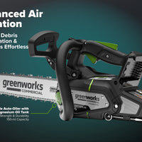 OPTIMUS 48V Top-Handle Chainsaw Powerhead, 48V 4 Ah Battery, 5A Charger | OTS350-T4SC