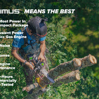 OPTIMUS 48V 14" Top-Handle Chainsaw Powerhead, 48V 4 Ah Battery, 5A Charger | OTS350-T4SC-14
