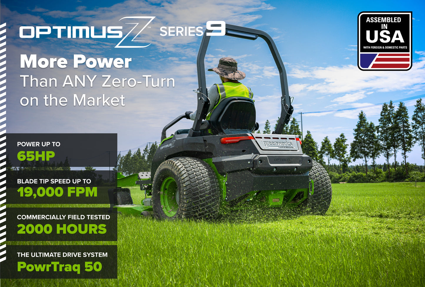 OptimusZ Series 9 60" (Rear Discharge) Ride-on ZTR - 24 kWh | OZ960R