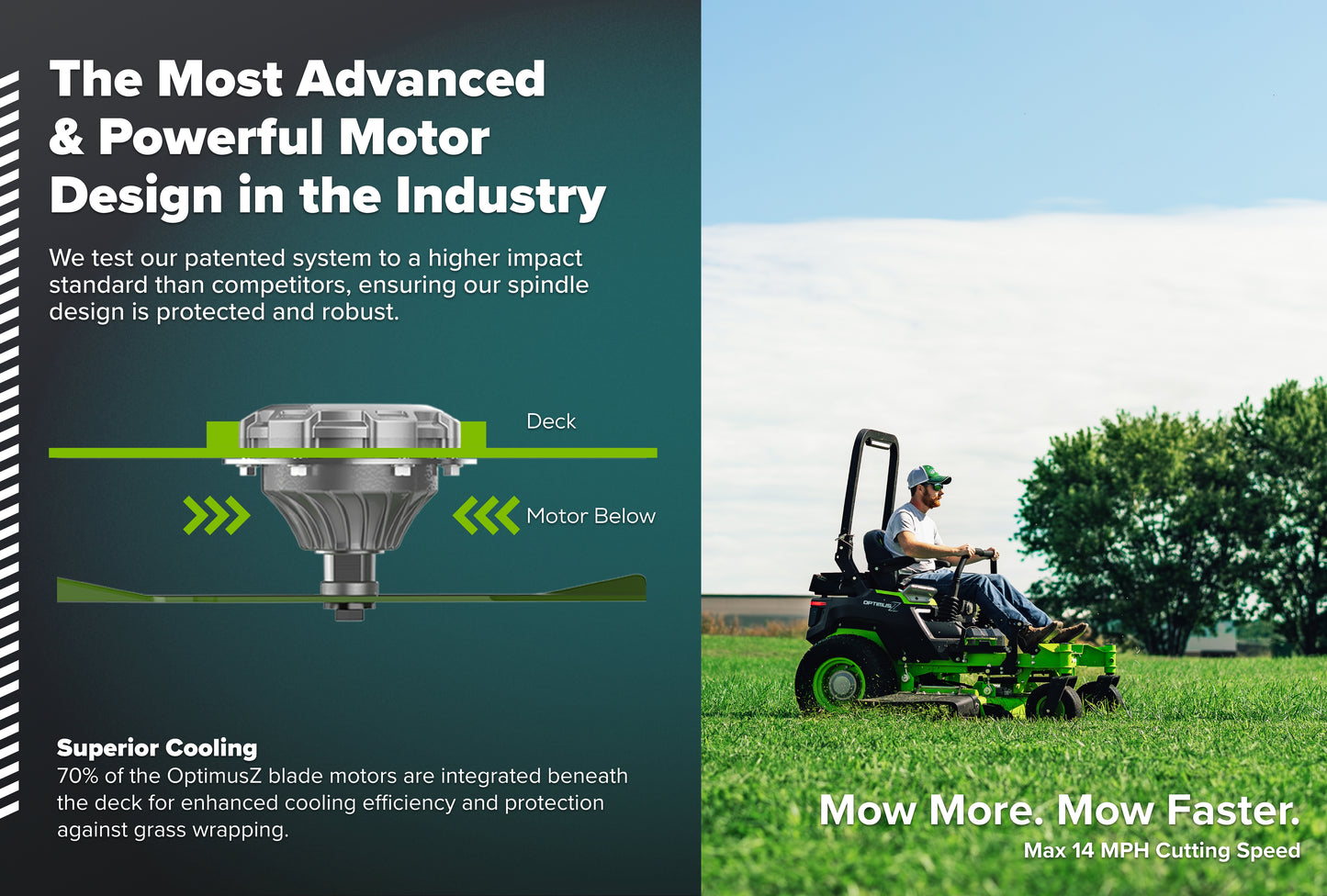 OptimusZ Series 9 72" (Side Discharge) Ride-on ZTR - 36 kWh | OZ972