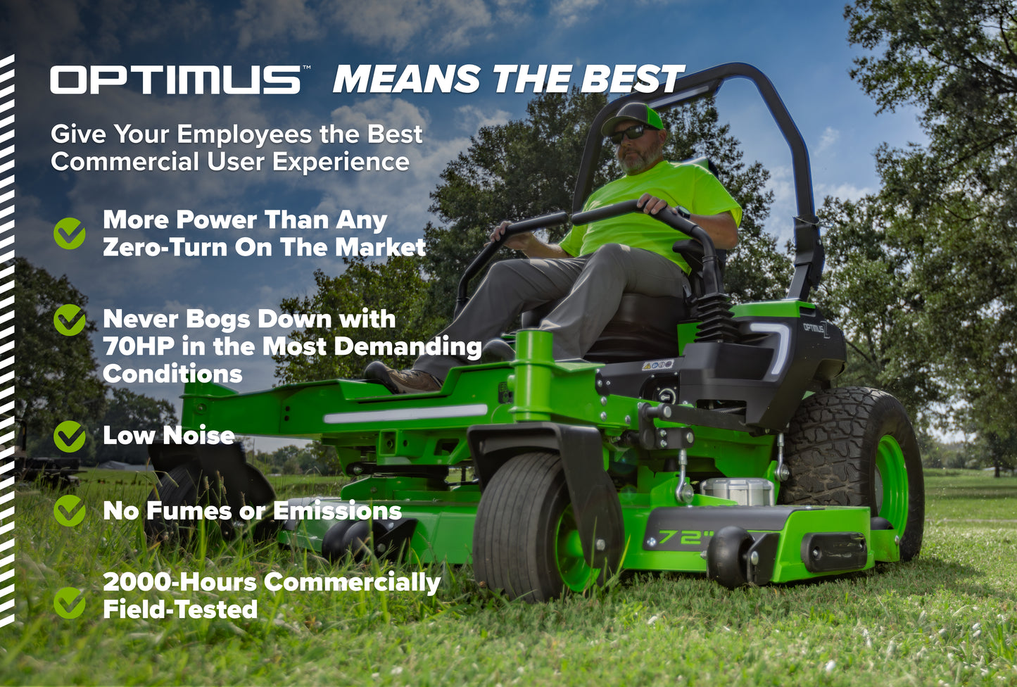 OptimusZ Series 9 72" (Rear Discharge) Ride-on ZTR - 36 kWh | OZ972R