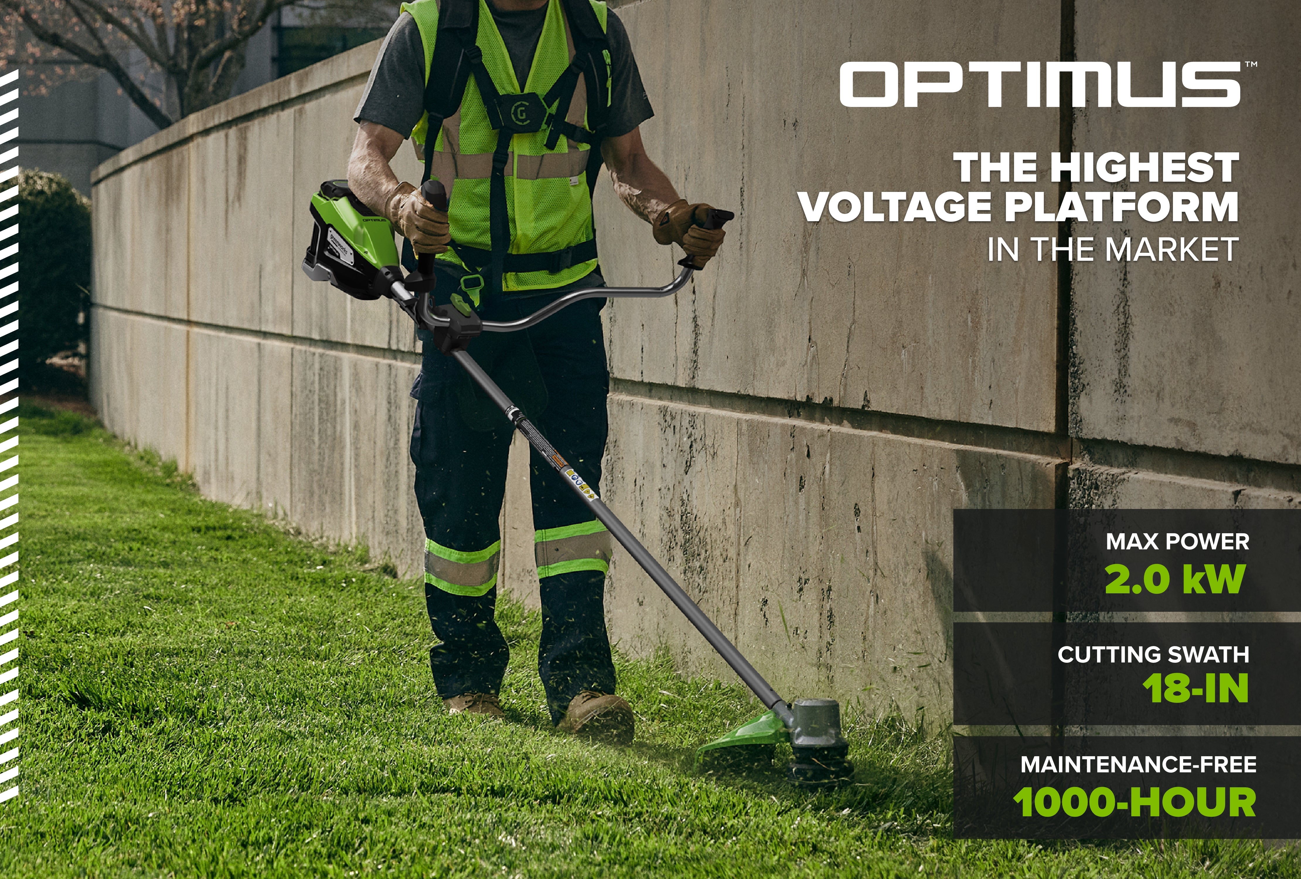 82V 2.0 kW Bike Handle String Trimmer | TB201H | Greenworks Commercial