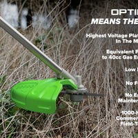 Optimus 82V 2.0 kW Bike Handle String Trimmer Kit | TB201H-C4DP