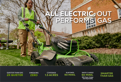 82V 21" Brushless Push Mower with 5Ah Battery and Dual Port Charger | 82LM21-5DP
