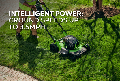 82V 21" Brushless Self-Propelled Mower with 8Ah Battery and Dual Port Charger