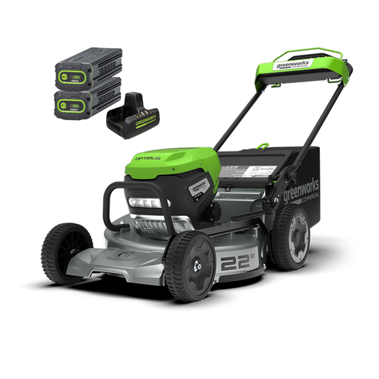 Optimus 82v 22” Self-propelled Mower With (2) 8 Ah Batteries And Dual Port Charger