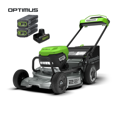 Optimus 82v 22” Self-propelled Mower With (2) 8 Ah Batteries And Dual Port Charger