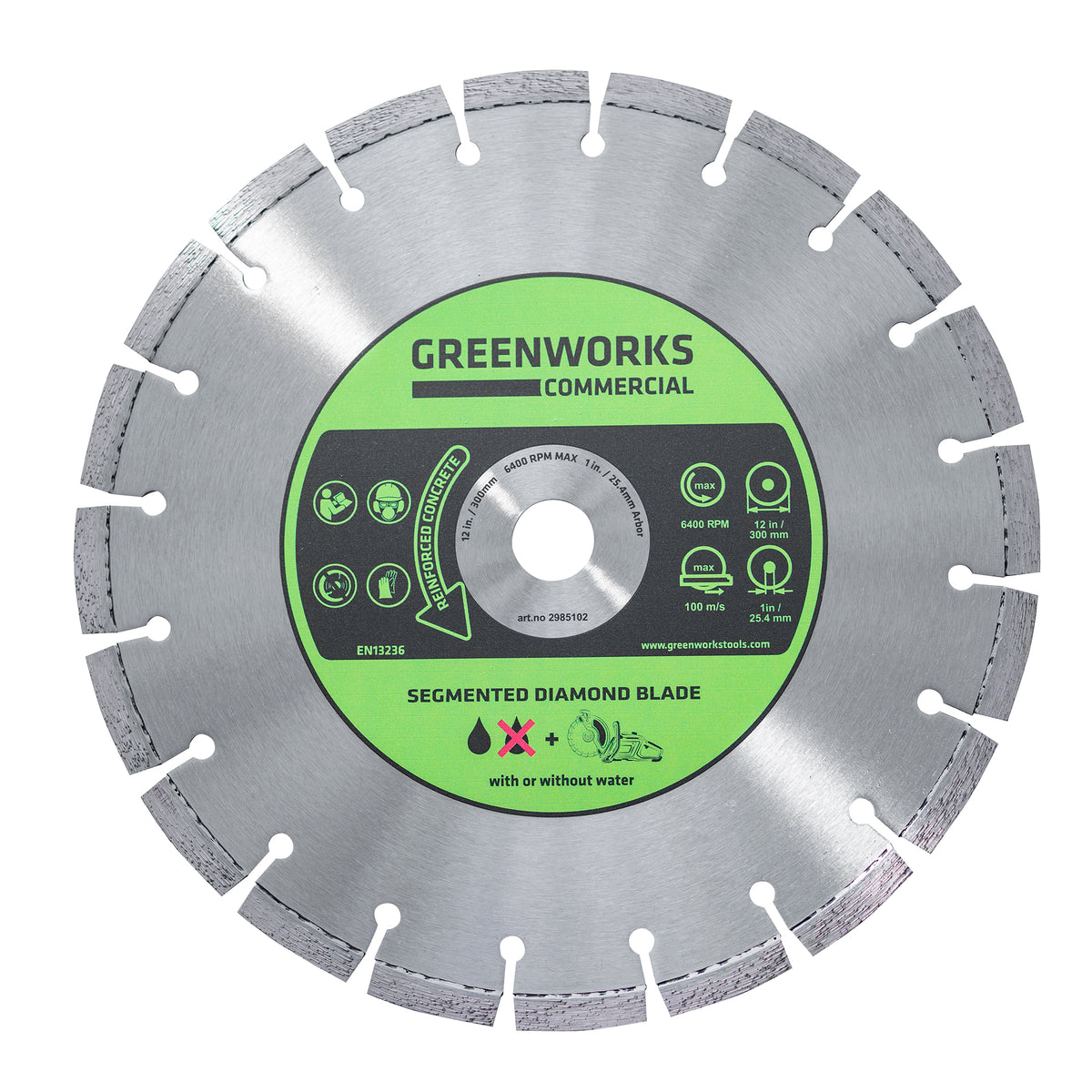 Utility Power Cutter 82V Power Cutter Dry-Wet 2n1 Blade | 2985102 | Greenworks Commercial