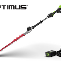 Optimus 82V Short Pole Fixed Hedge Trimmer with (1) 2.5 Ah Battery and Dual-Port Charger | PH302F-25DP