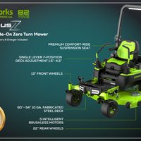 82V 54" Maximus Zero-Turn Mower | MZ548