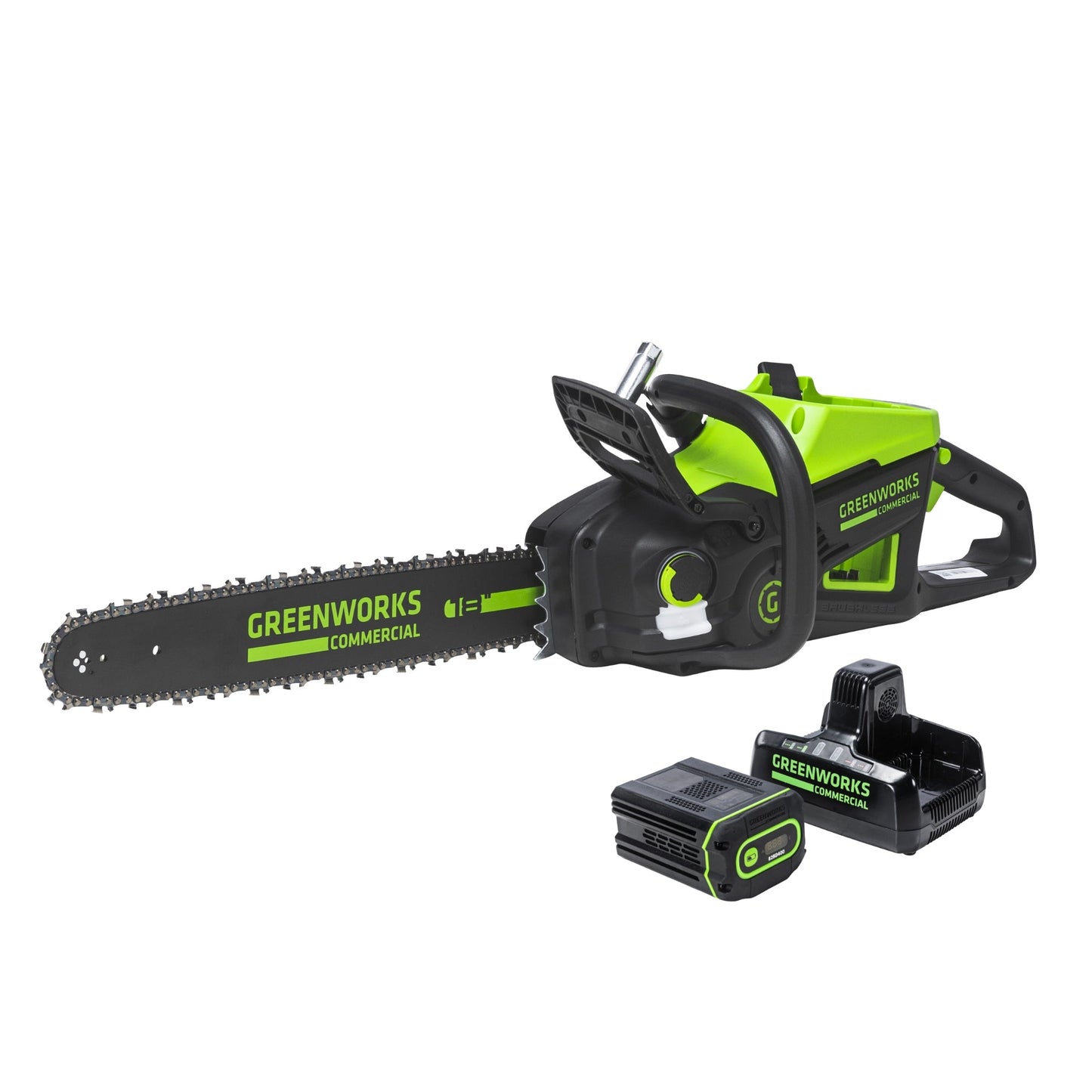 82V 18" 2.7kW Chainsaw with 4Ah Battery and Dual Port Charger | 82CS271
