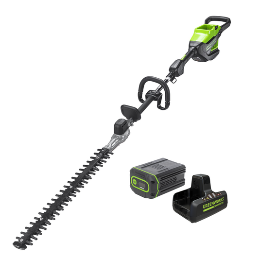 GW82V Prosumer Short Pole Hedge Trimmer with 2.5Ah Battery & 8A DP Charger