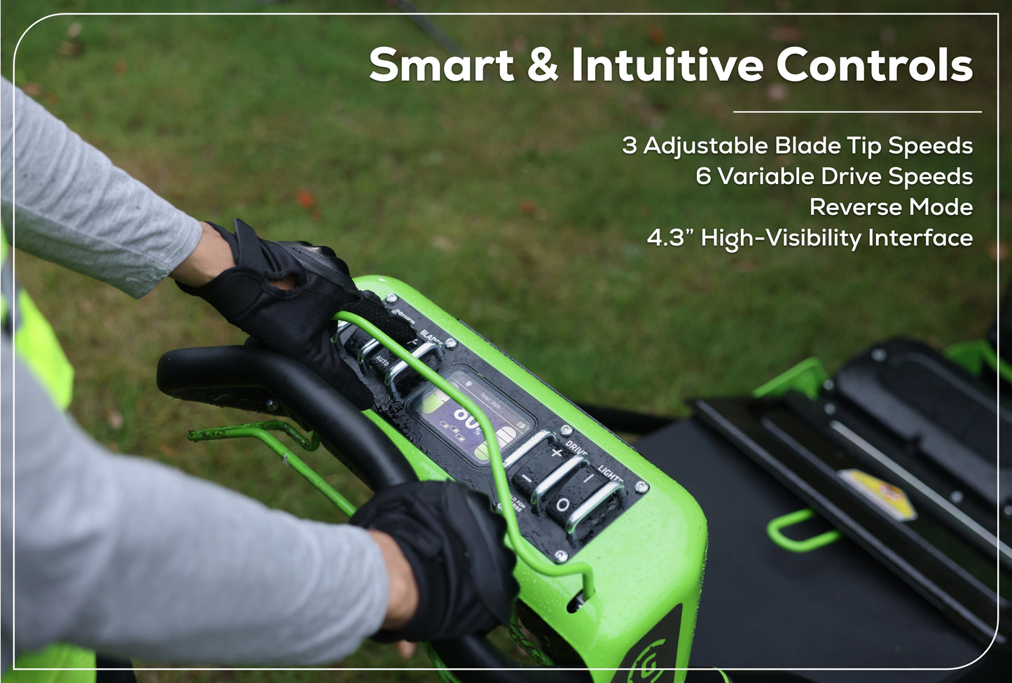 82V 30” Self-Propelled Lawn Mower with (3) 8Ah Batteries and Dual Port Charger | 82LM30S-83DP