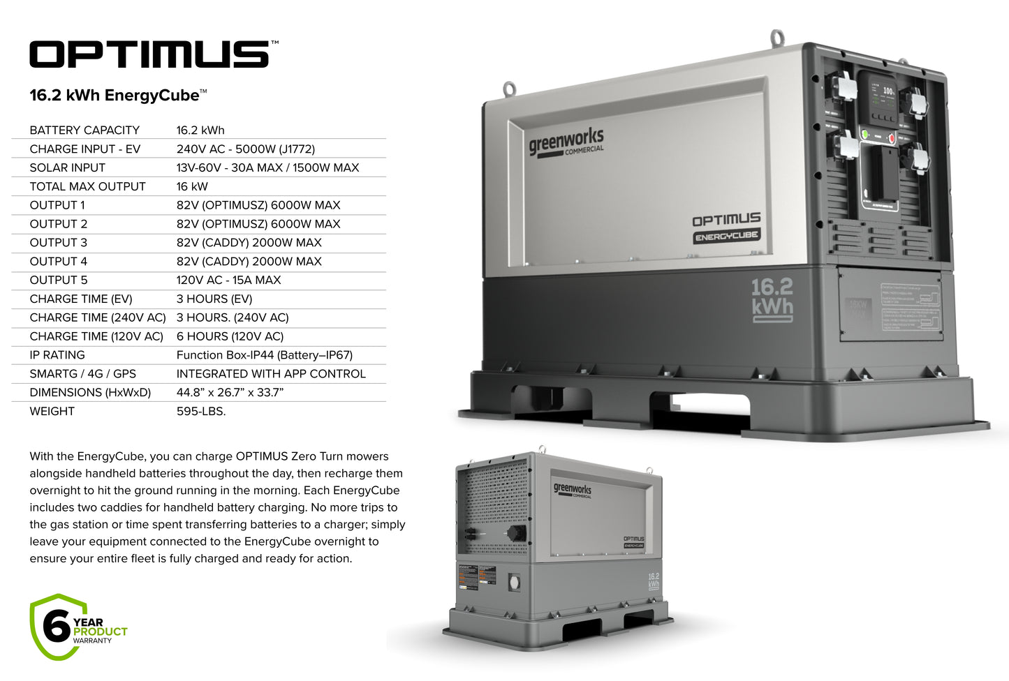 16.2 kWh EnergyCube w/ (2) Caddies | CUBE16