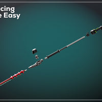 Optimus 82V Short Pole Fixed Hedge Trimmer with (1) 2.5 Ah Battery and Dual-Port Charger | PH302F-25DP
