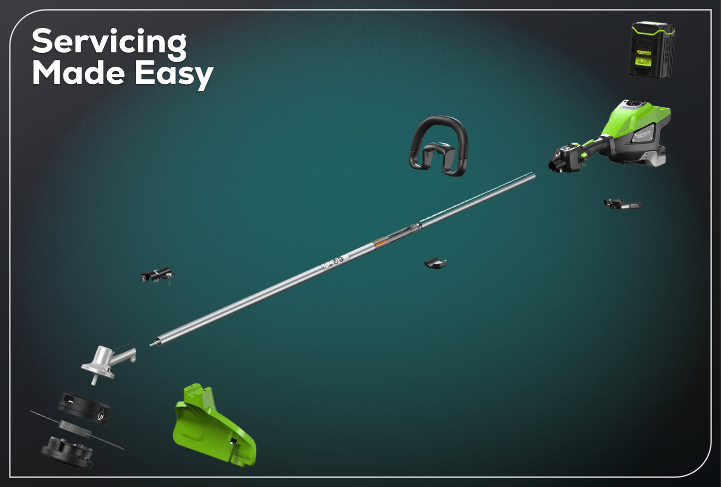 Optimus 82V 1.6 kW String Trimmer With (1) 4 Ah Battery and Dual Port Charger | ST161-4DP