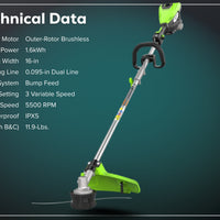 Optimus 82V 1.6 kW Attachment-Capable Powerhead | OAS161
