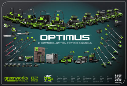 Optimus 82V 1.6 kW String Trimmer With (1) 4 Ah Battery and Dual Port Charger (ST161-4DP)