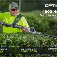 Optimus 82V Articulating Mid Pole Hedge Trimmer with (1) Core300 and Dual Port Charger | PH482A-C3DP