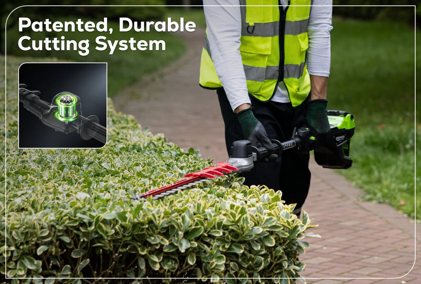 Optimus 82V Short Pole Fixed Hedge Trimmer with CORE300 Battery and Dual-Port Charger | PH302F-C3DP