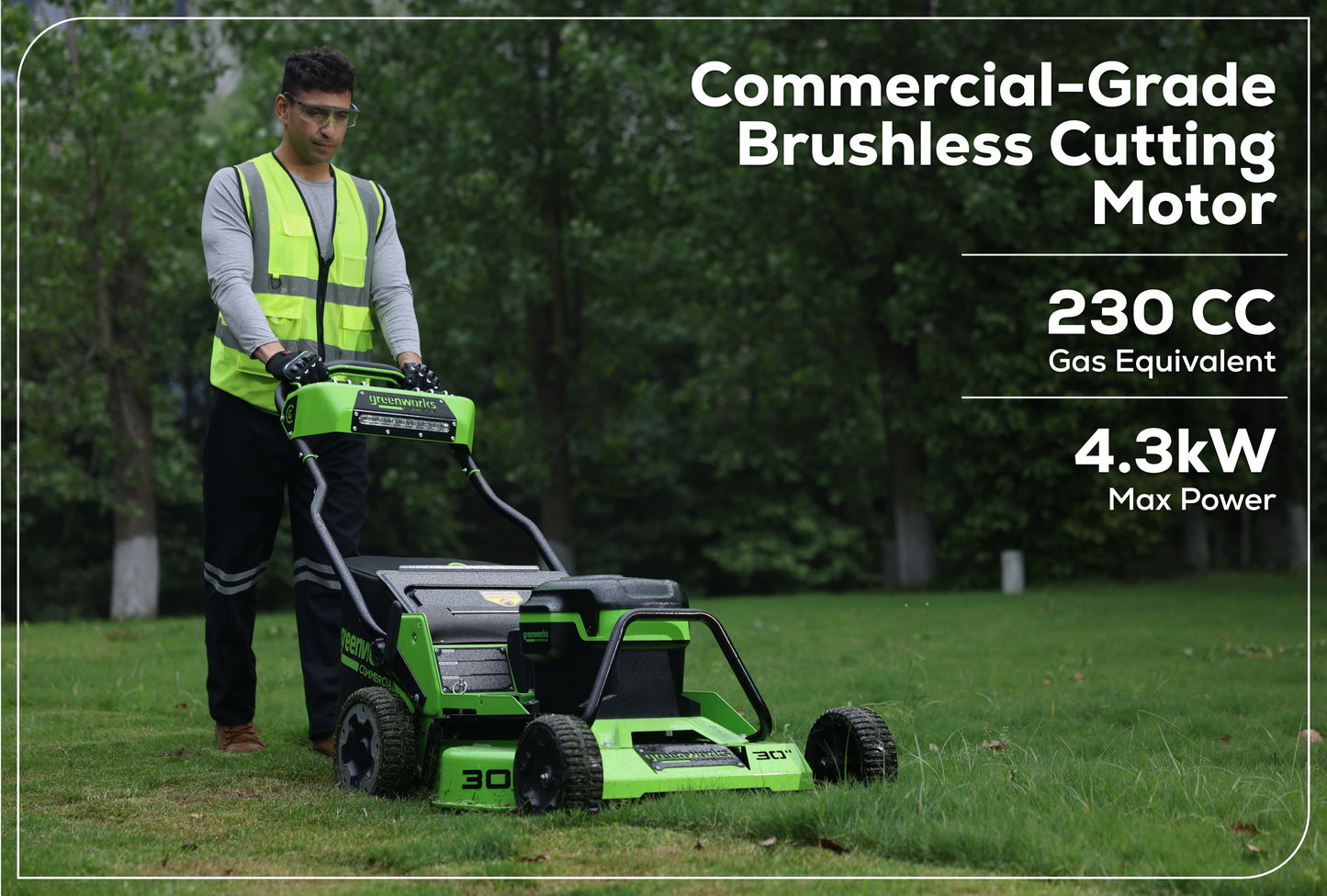 82V 30” Self-Propelled Lawn Mower with (3) 8Ah Batteries and Dual Port Charger | 82LM30S-83DP