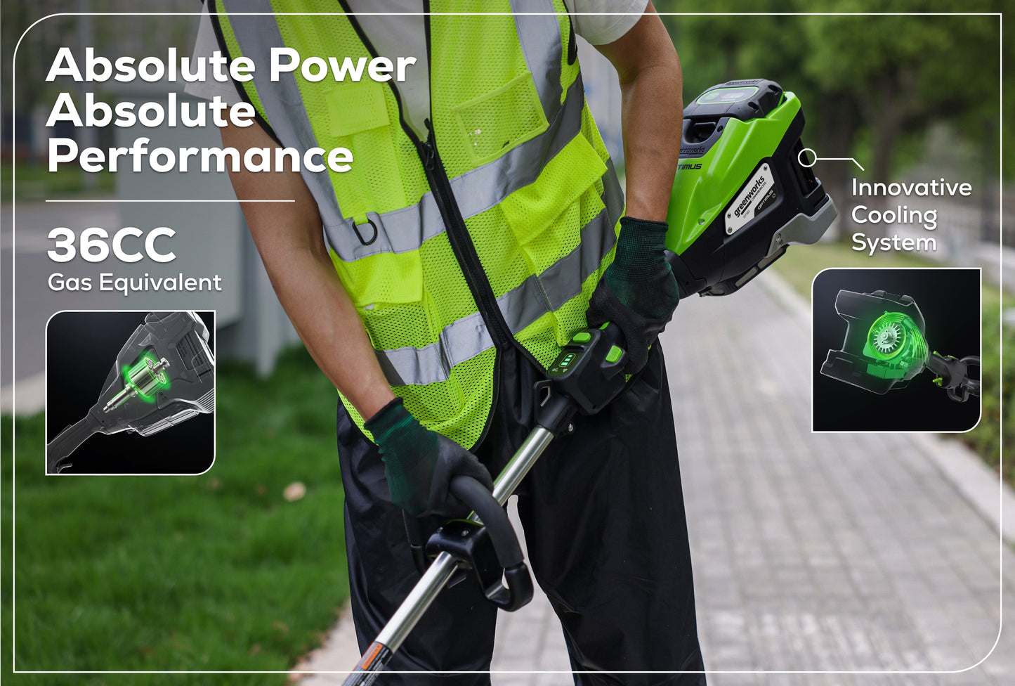 Optimus 82V 1.6 kW String Trimmer With (1) 4 Ah Battery and Dual Port Charger | ST161-4DP
