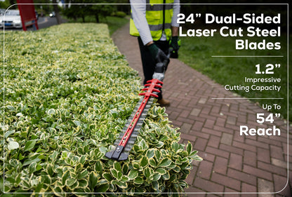 Optimus 82V Short Pole Fixed Hedge Trimmer with CORE300 Battery and Dual-Port Charger | PH302F-C3DP