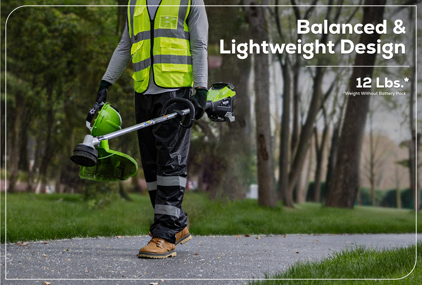 Optimus 82V 1.6 kW String Trimmer With (1) 4 Ah Battery and Dual Port Charger | ST161-4DP