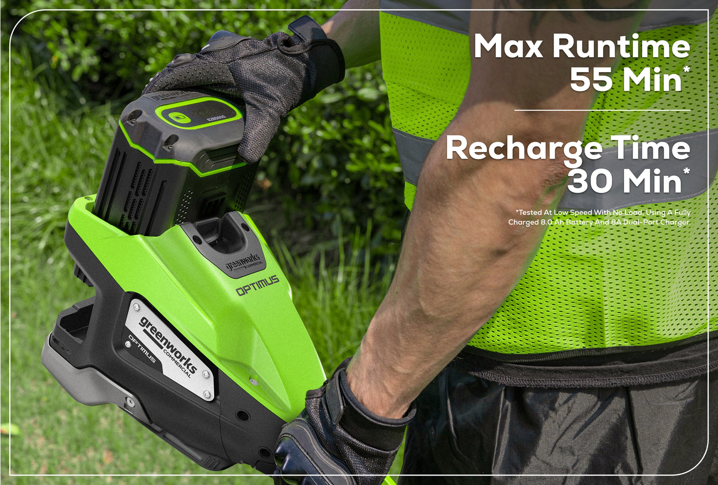 Optimus 82V 1.6 kW String Trimmer With (1) 4 Ah Battery and Dual Port Charger | ST161-4DP
