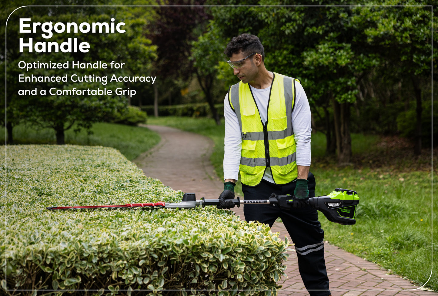 Optimus 82V Short Pole Fixed Hedge Trimmer with CORE300 Battery and Dual-Port Charger | PH302F-C3DP