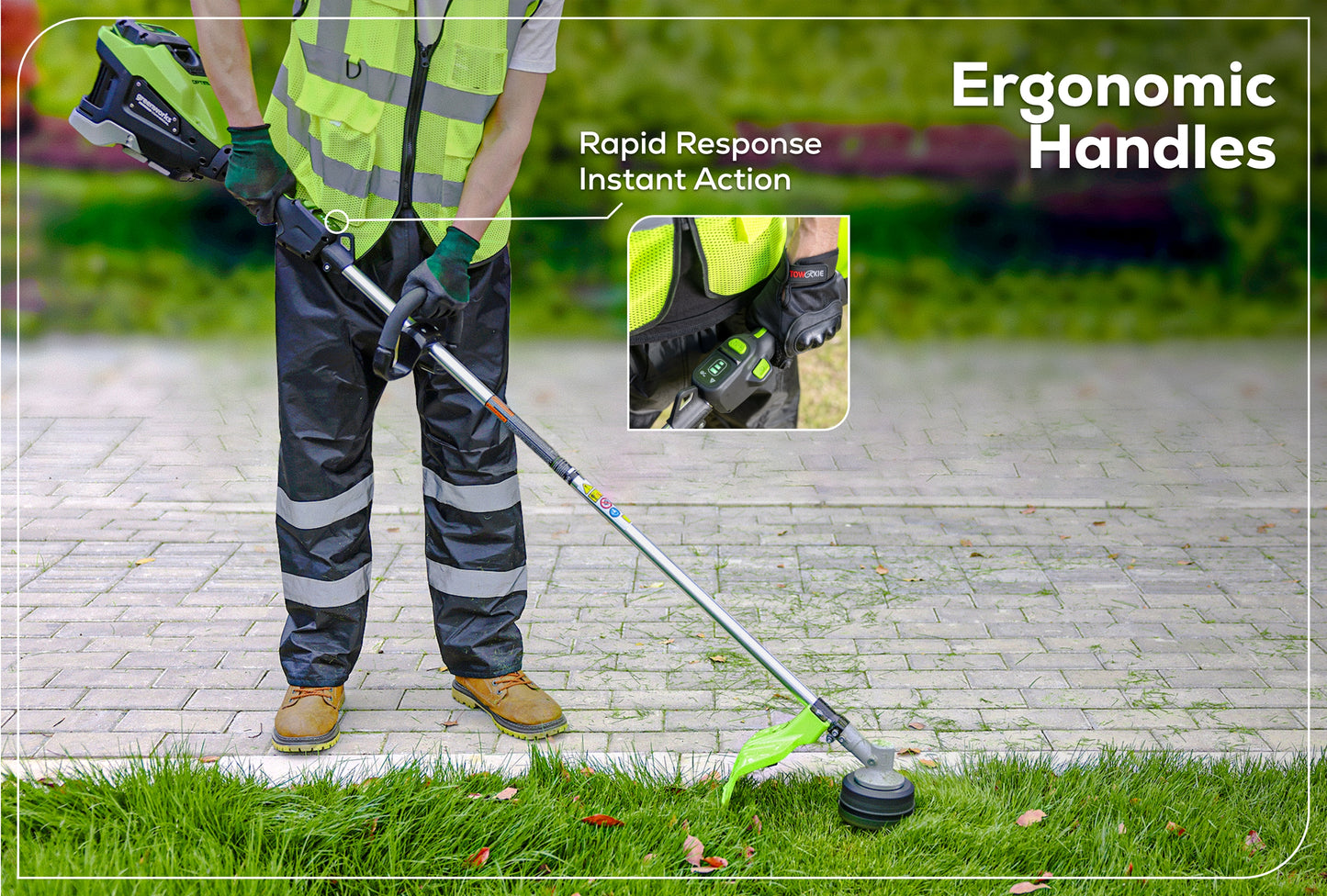 Optimus 82V 1.6 kW String Trimmer With (1) 4 Ah Battery and Dual Port Charger | ST161-4DP