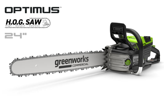 OPTIMUS 82V 5.0kw 24" HOG Chainsaw Kit with CORE530 Battery & DP Charger | OCS800-C5DP-24