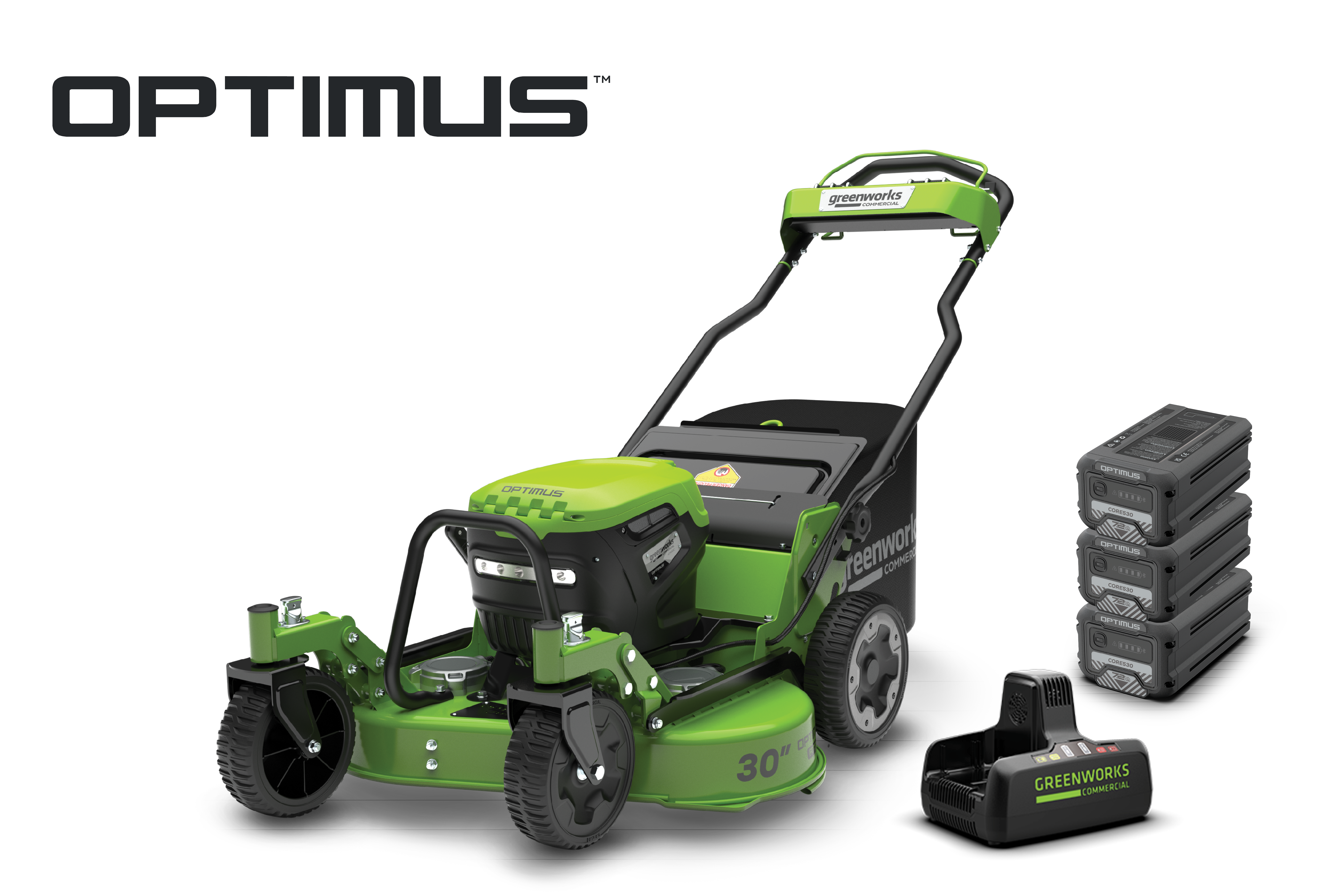 82V OPTIMUS ATM 30" Self-propelled Mower with (3) CORE530 Batteries and DP Charger| ATM30C-C5DP