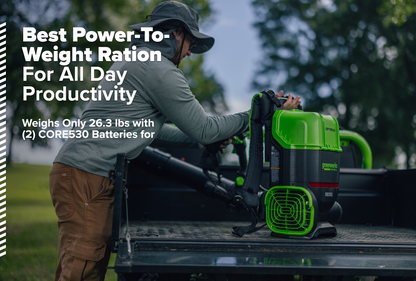 OPTIMUS 82V 755 CFM Dual-Port Backpack Blower  | BB361