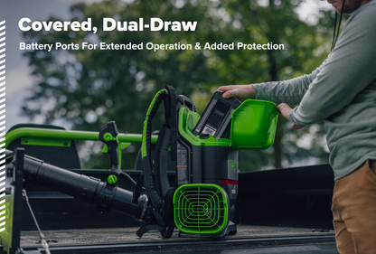 Optimus 82V 755 CFM Dual-Port Backpack Blower with (2) 8Ah Batteries and Dual Port Charger | BB361-82DP