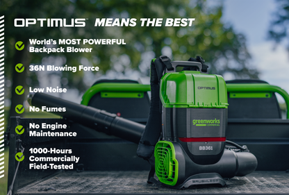 OPTIMUS 82V 755 CFM Dual-Port Backpack Blower  | BB361