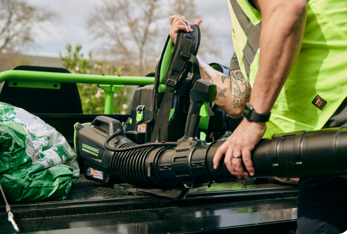 82V Dual Port Backpack Blower with Two 5Ah Batteries and Dual Port Charger