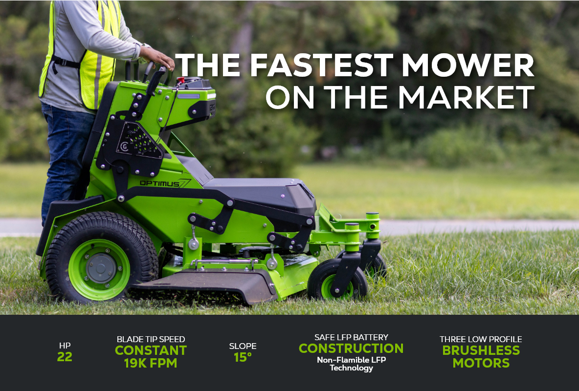 OptimusZ 36 IN 8kWh Stand On Zero Turn Mower Greenworks Commercial