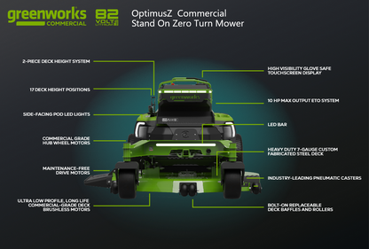 OptimusZ 48" 24kWh Stand-On Zero Turn Mower