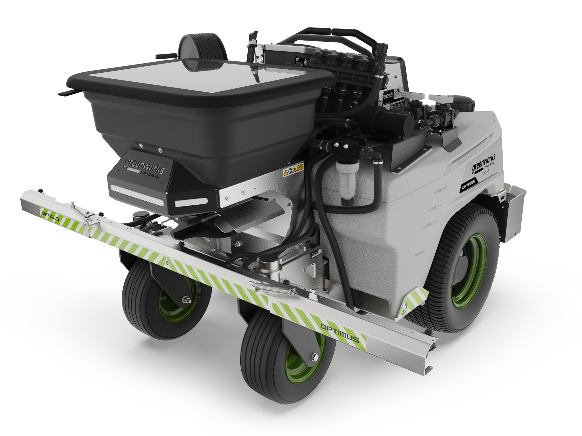 Greenworks OPTIMUS 52" Stand-On Sprayer / Spreader avec 8 kW Battery