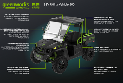 82V Utility Vehicle U500 Black