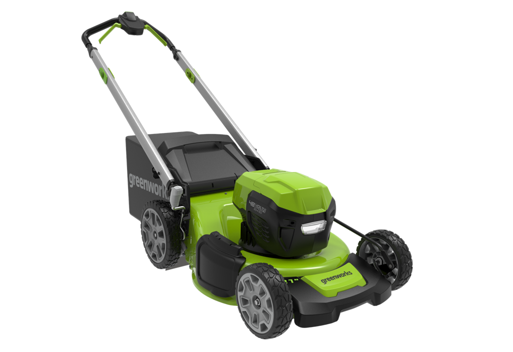 48V/24V 21" Dual-Volt Self Propelled Lawn Mower with four batteries and charger | 48SPM2X24