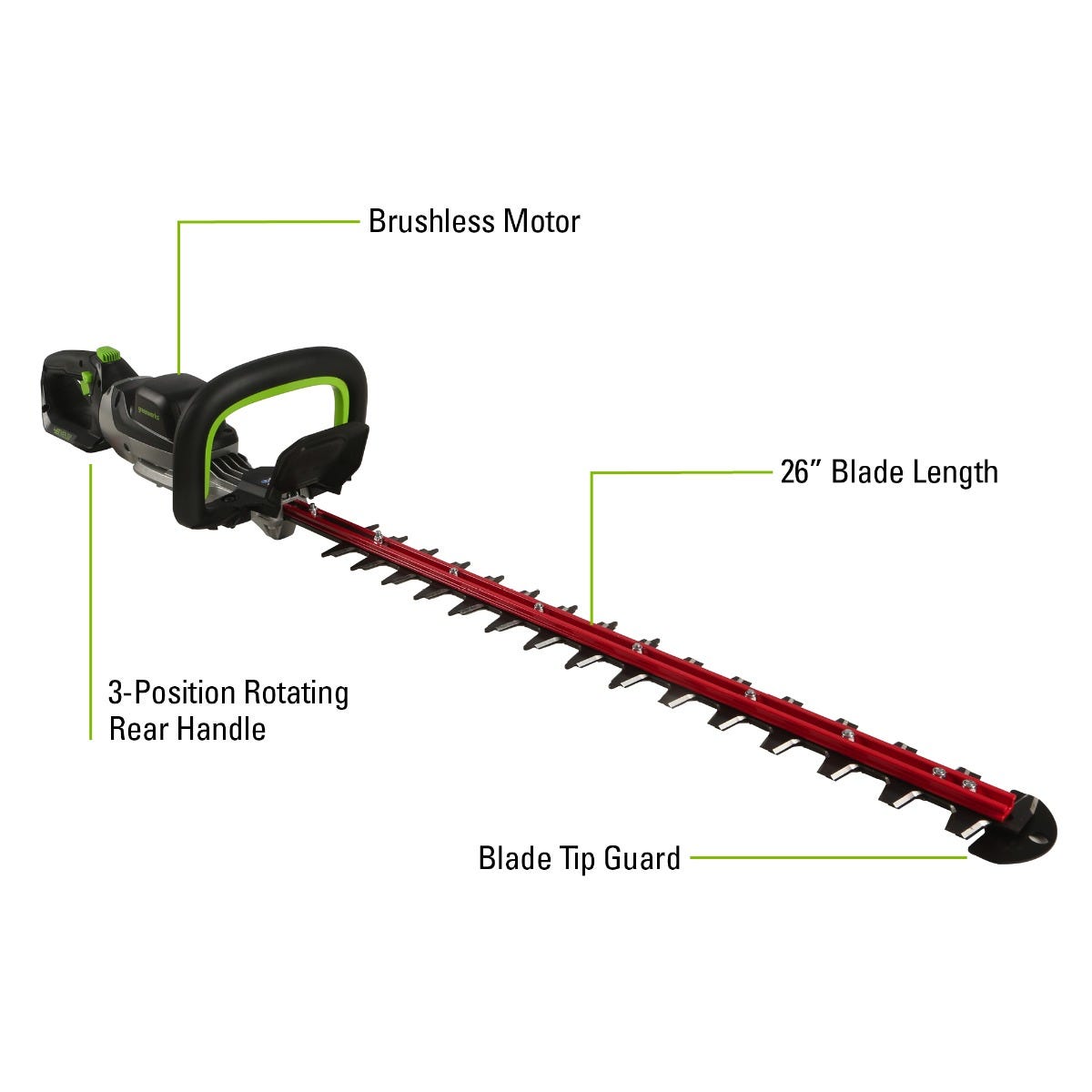 48HT26 48-Volt 26" Hedge Trimmer (with Battery and Charger)