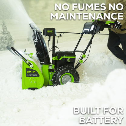 Greenworks 80V 24 Inch Two-Stage Snow Blower Review - Tool Box Buzz Tool  Box Buzz