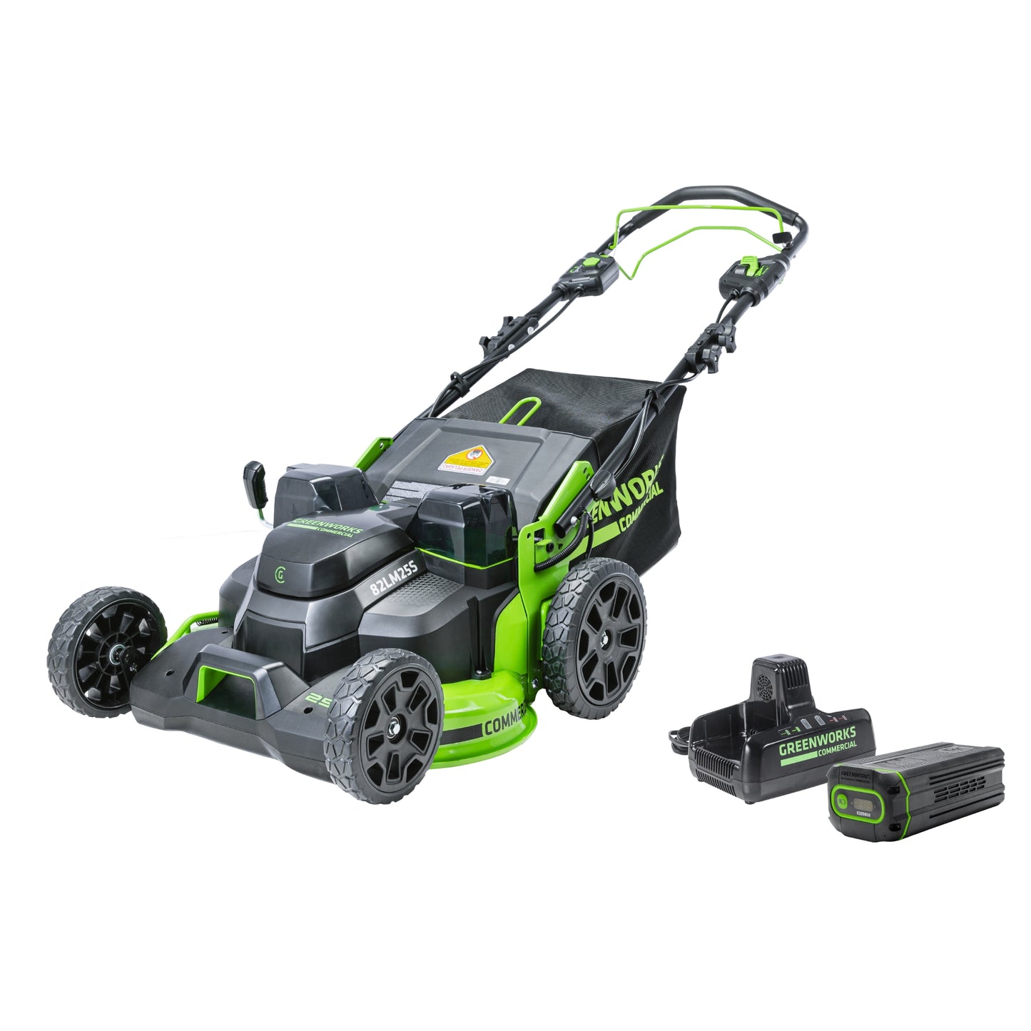 82V 25" Self Propelled Mower with 8Ah Battery and Dual Port Charger (82LM25S-8DP)